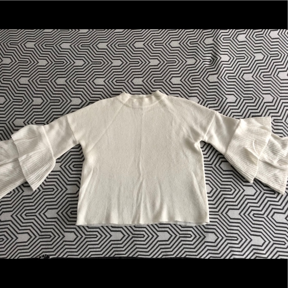 Elan ruffle sleeve sweater